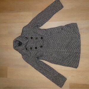Guess Black and White Sweater Coat